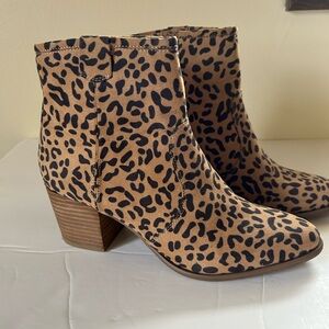 Carlos by Carlos Santana Leopard Print Ankle Boots